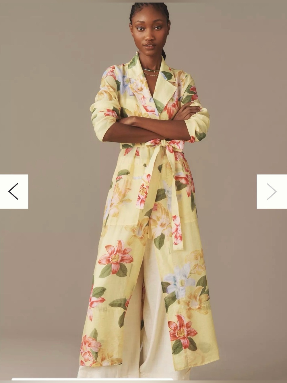 Maeve Sheer Printed Trench Coat size XS